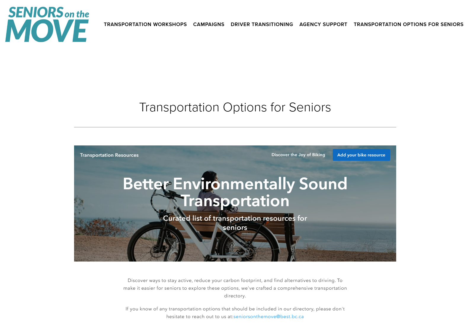 Seniors on the Move directory website